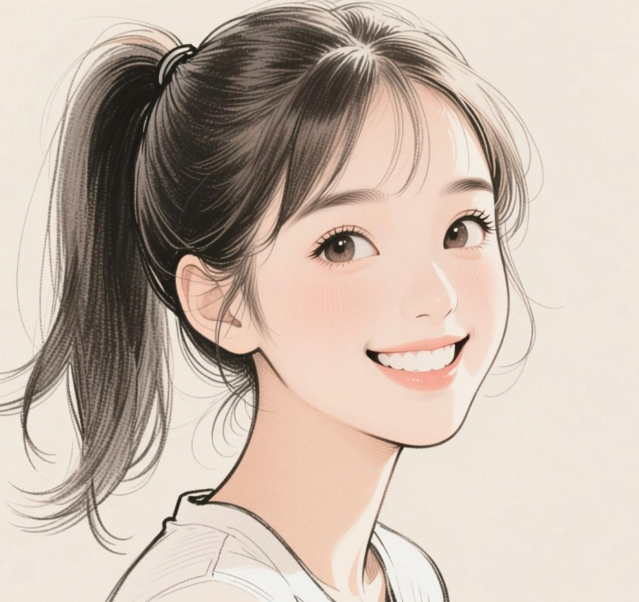 女生钟爱的素描头像  风格清新细腻